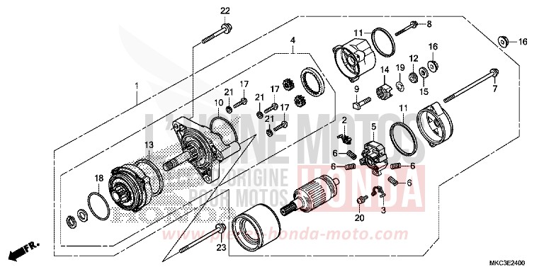 REVERSE MOTOR for Gold Wing CANDY ARDENT RED (R367) from 2018